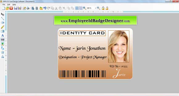 Screenshot of Employee ID Designer