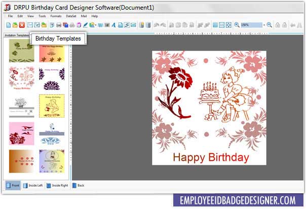 Birthday Card Designer Program screenshot