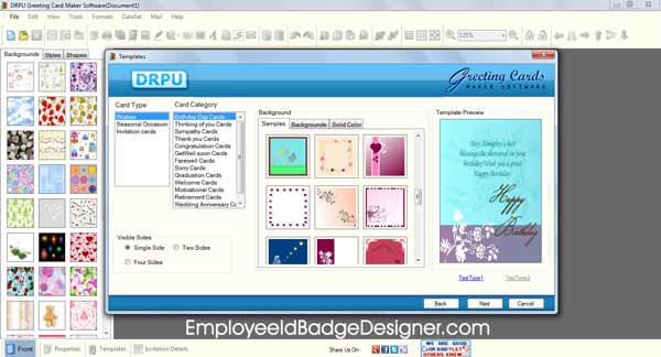 Greeting Card Designer Software screenshot