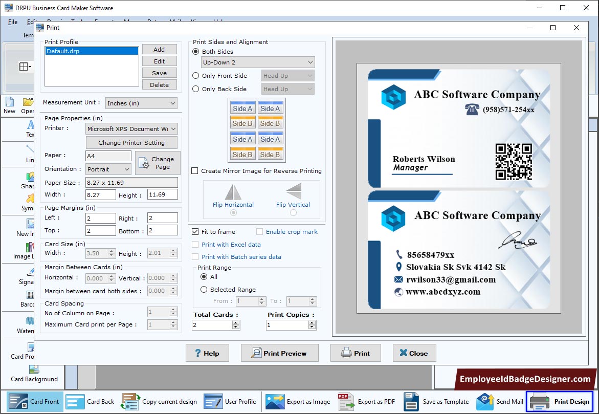 Business Card Software