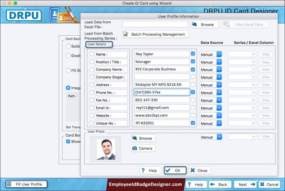 User Profile Information
