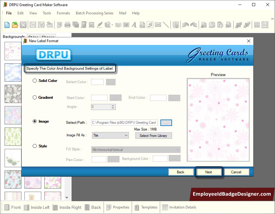 Various designing objects Greeting Card Designing Software