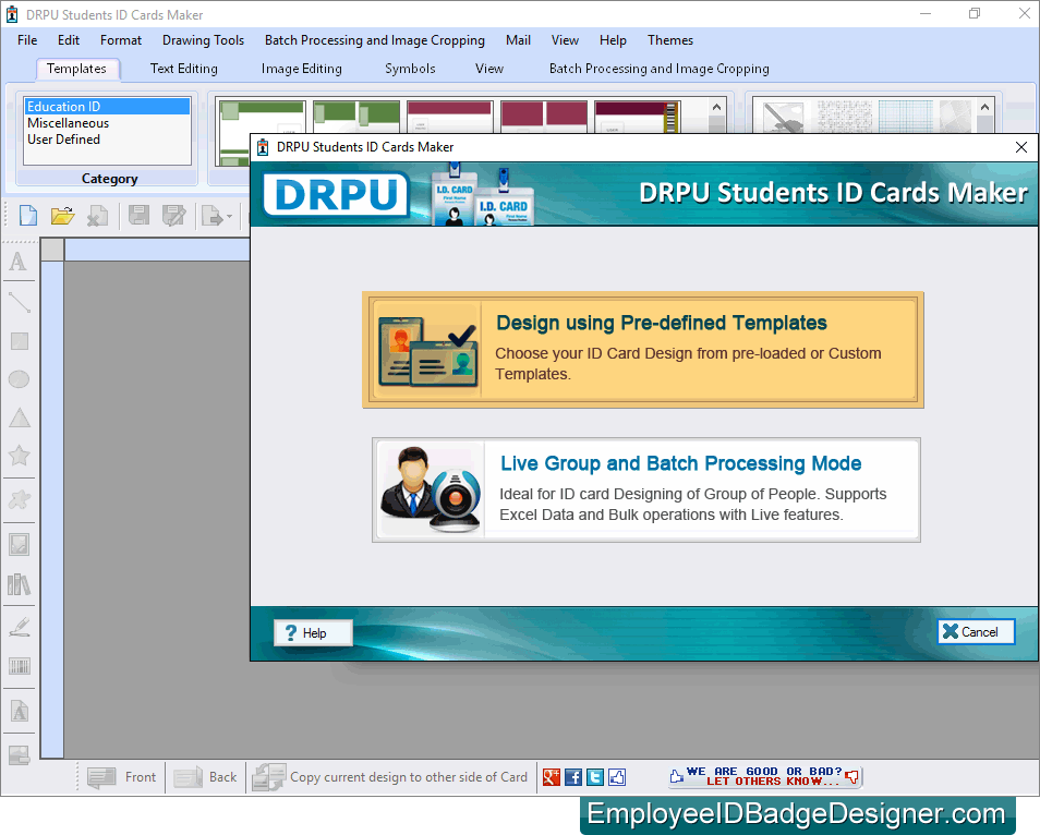 Student ID Card Designing Software Screenshots of how to generate ...